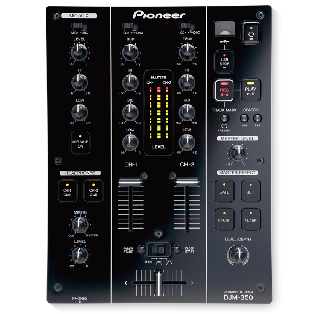 Pioneer DJM 350 2-channel effects mixer (black)