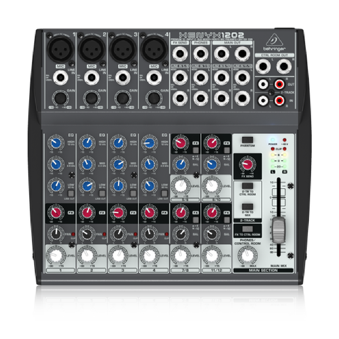 Behringer 1202 Mixer Premium 12-Input 2-Bus Mixer with XENYX Mic Preamps and British EQs