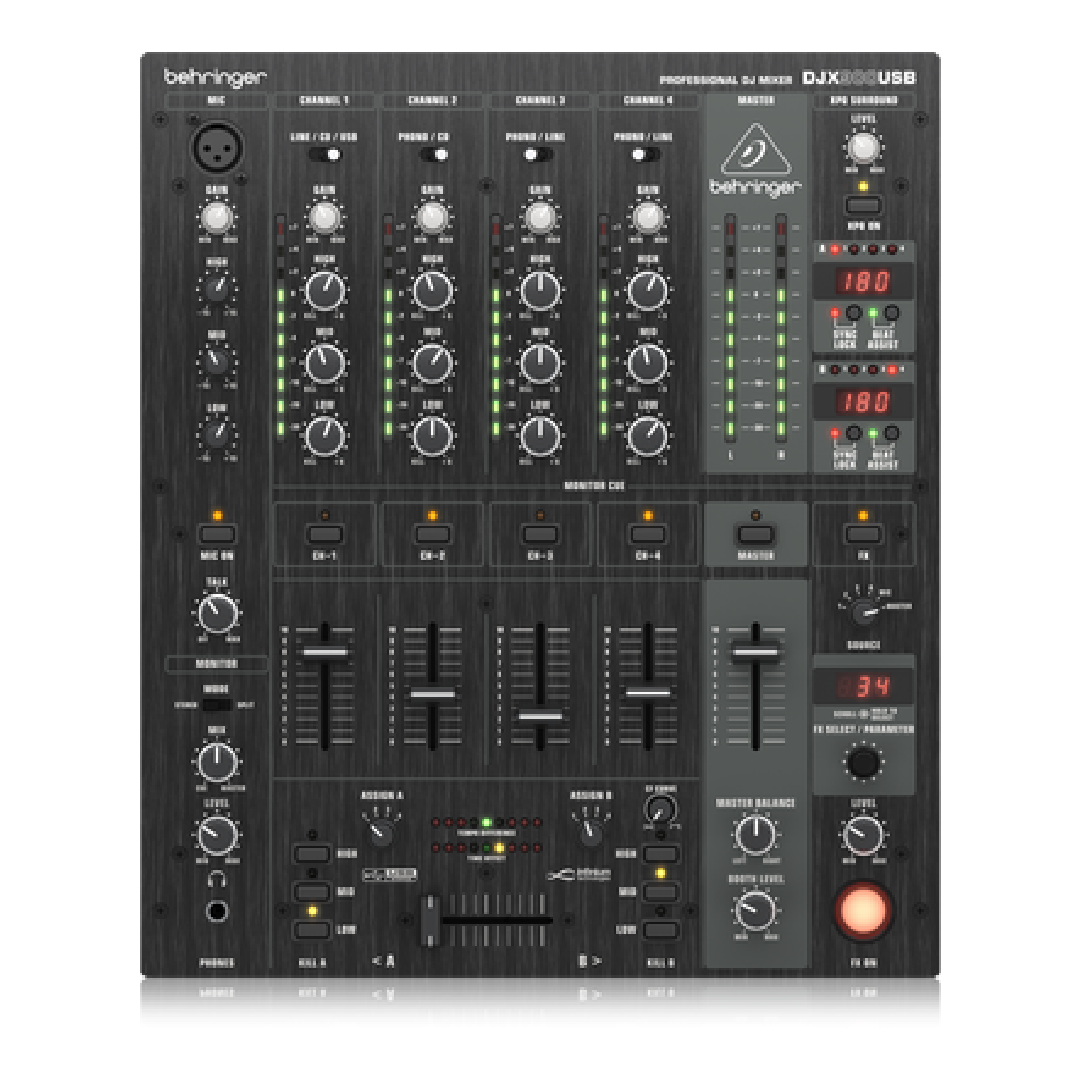 Behringer DJX900USB Professional 5-Channel DJ Mixer with infinium “Contact-Free” VCA Crossfader, Advanced Digital Effects and USB/Audio Interface